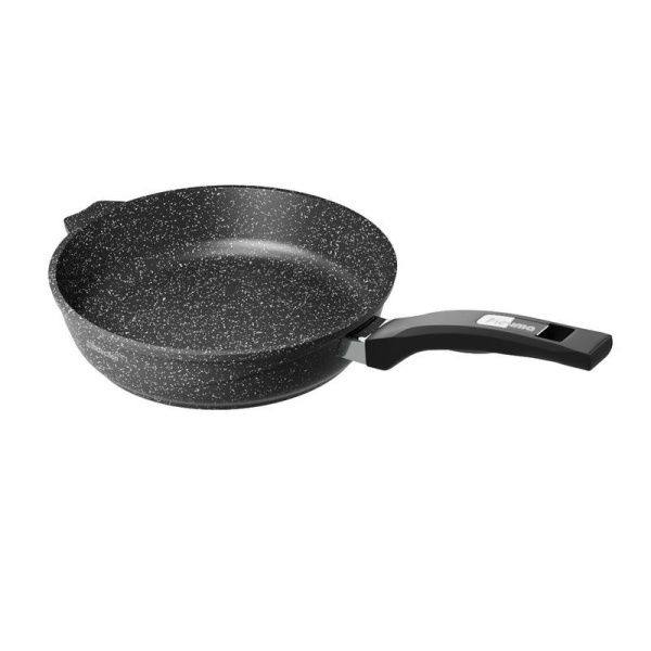 Сковорода 22см алюминий АП ГРАНИТ BLACK без крышки съемная ручка индукция (10)