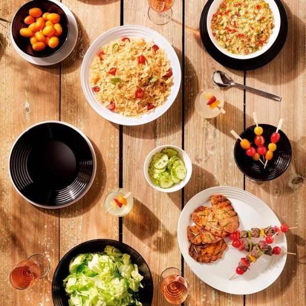 Столовый набор 18пр стеклокерамика АРЕНА БЛЭК на 6 персон N5162 (1)