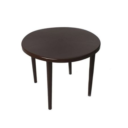 Стол круглый d910мм пластик шоколадный (1)
