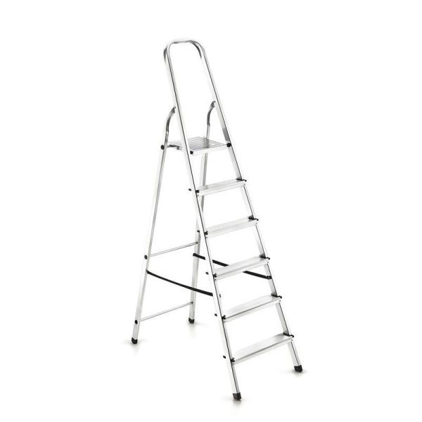 Стремянка 6 ступеней 2035*500*116мм алюминий до 150кг УФУК Dogrular (1)