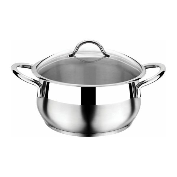 Кастрюля 10л 26*20см нерж.сталь Everest стекл.крышка 3ТТСКК0320049 (4)