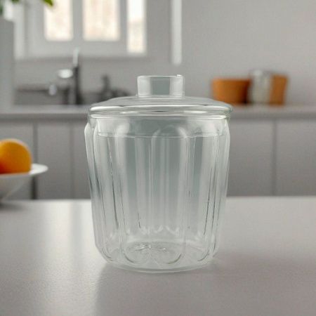 Сахарница 380мл стекло с крышкой (100)