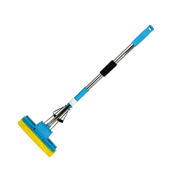 Швабра с отжимом металл/пластик, двойной ролик 26см, телескопическая ручка 117см металлJC-13931 (30)