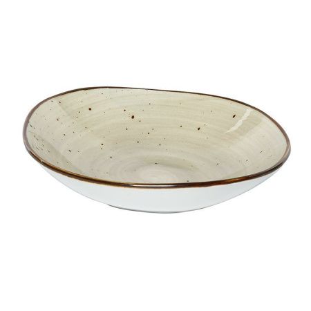 Тарелка глубокая 750мл 21см фарфор SAMOLD ГРАФИТ (6/24)