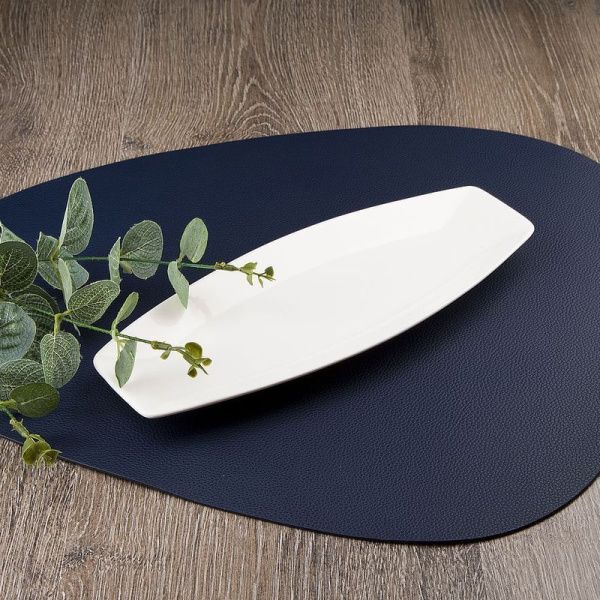 Блюдо 26*11*2см фарфор МАРШМЕЛЛОУ фигурное (6/30)