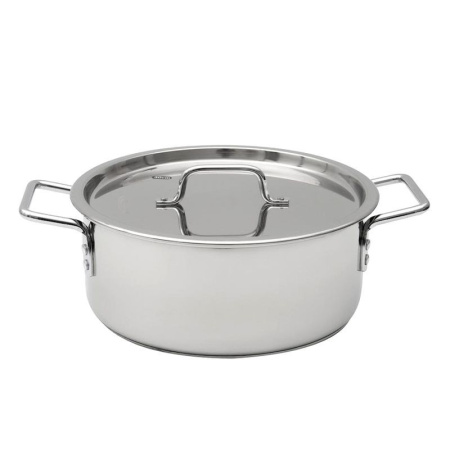 Кастрюля 8л h12,5см нерж.сталь ОБЩЕПИТ мет.крышка d30см капс.дно ТРС КТ-ОБ-08 КН (2)