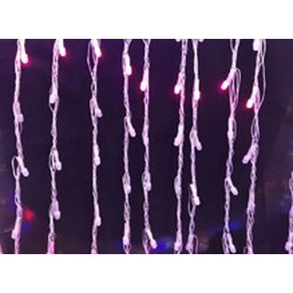 Гирлянда эл. ДОЖДЬ 2*4м (600 диодов, 40Led*15прозрач.провод, частота 15см) белый JC-10236 (40)