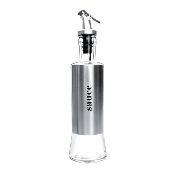 Бутылка для масла 400мл стекло с мет.дозатором YF-1027 (48)