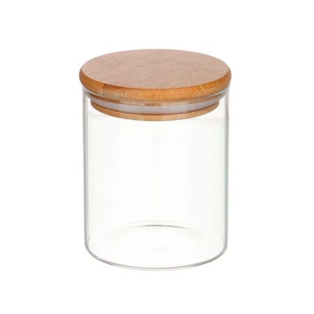 Банка для сыпучих продуктов 250мл стекло с бамбук.крышкой JC-15980 (90)