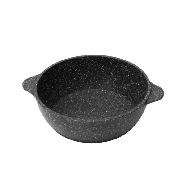 Жаровня 16см алюминий АП УЛЯ без крышки литые ручки природный камень ТМ" АЛИТА (16)