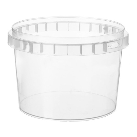 Контейнер для пресервов с крышкой 850мл пищевой пластик прозрачный 132*109*91мм