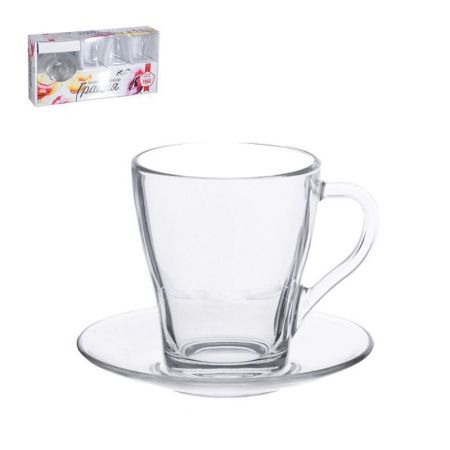 Чайный набор 12пр стекло ГРАЦИЯ на 6 персон 250мл (2)