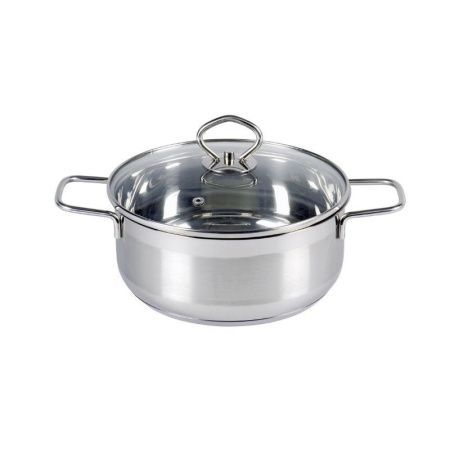 Кастрюля 3л нерж.сталь со стекл.крышкой 20*10см арт.5413 (8)