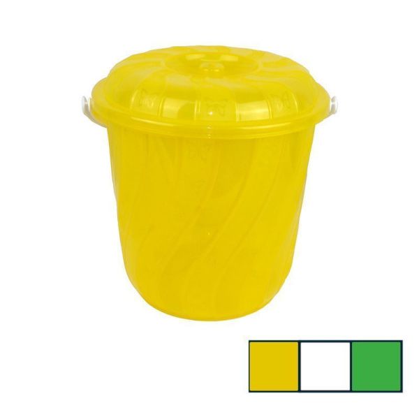 Ведро 14л пластик с крышкой прозрачное Бр.1.36 (10)