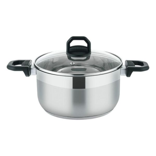 Кастрюля 1,9л нерж.сталь БЕТТИ со стекл.крышкой 16см ТМ Appetite (1)