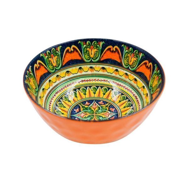 Салатник 800мл 16см фарфор ARABESQUE оранжевый (48)