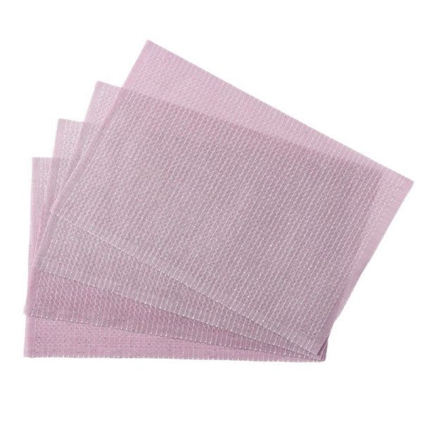 Салфетки сервировочные 4шт 45*30см ПВХ розовый (36)