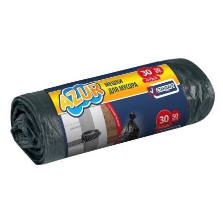 Пакеты для мусора 30л/50шт 8мкм полиэтилен (30)