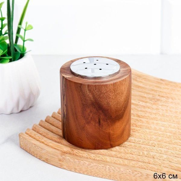 Солонка 6см дерево акация S-JS207-3-6 (128)