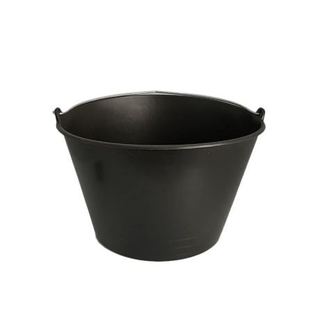 Ведро 10л пластик хозяйственное черное (каменщика) без крышки