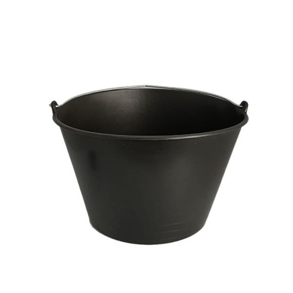 Ведро 10л пластик хозяйственное черное (каменщика) без крышки