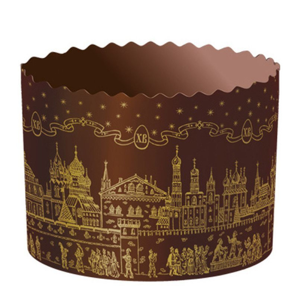 Форма для кулича 11*8,5см 0,3л бумажная ЗОЛОТОЙ ХРАМ (1/1900)