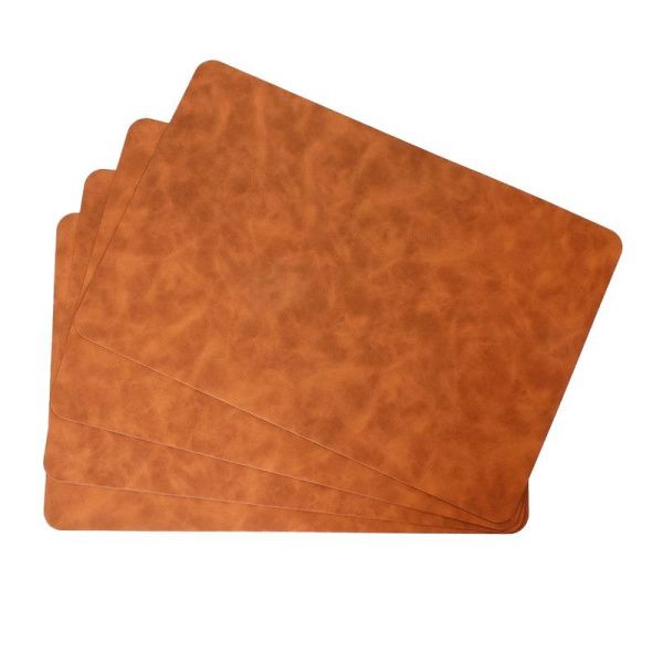 Салфетки сервировочные 4шт 45*30см ПВХ экокожа Magistro коричневый (30)