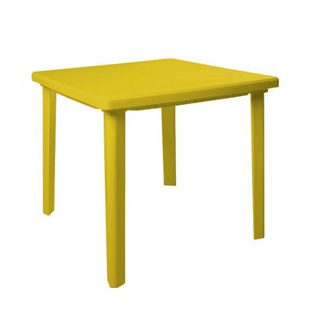 Стол квадратный 800*800мм пластик желтый (1) А019
