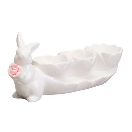 Подставка для яиц (на 3шт) 20,3*5*8,5см фарфор (56)