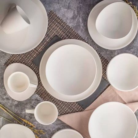 Тарелка мелкая 26см фарфор ROCK WHITE обеденная DM8010 (6)