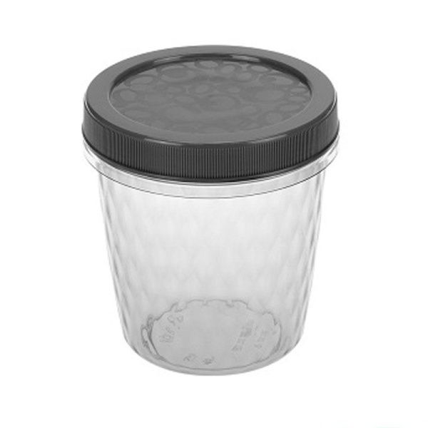 Емкость для сыпучих продуктов 500мл пластик РОЛЛ графитовый (32)