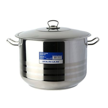 Кастрюля 18,5л 32*24см нерж.сталь Arian Gastro 9175.010 все виды плит+инд (2)