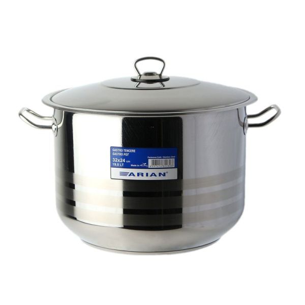 Кастрюля 18,5л 32*24см нерж.сталь Arian Gastro 9175.010 все виды плит+инд (2)