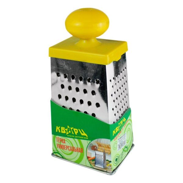 Терка 4 гранная 11*8,5*23см белая жесть в сервисной упаковке КМ01.000.04 (42)