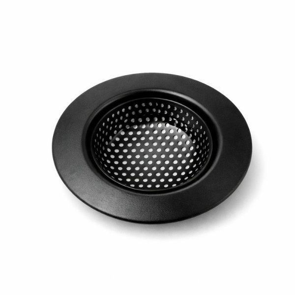 Ситечко в раковину 9см металл черный ST-2601 (360)