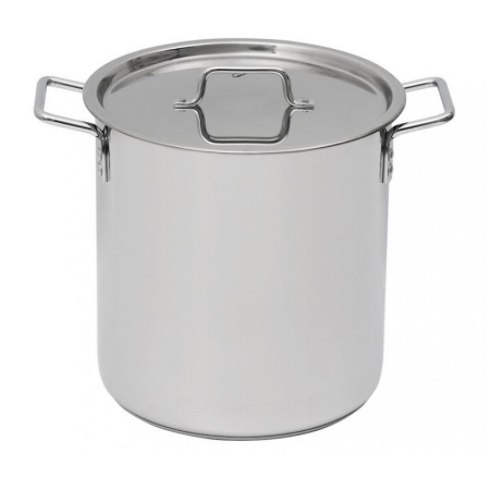 Кастрюля 11л нерж.сталь ОБЩЕПИТ высокая d25см h25см капс.дно ТРС КТ-ОБ-11В (1)