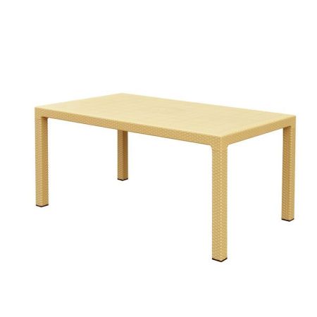 Стол Rodos прямоугольный пластик 1605*945*750мм бежевый (1) ВЫВОД