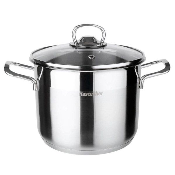 Кастрюля высокая 8,5л (24*19/дно d22см) нерж.сталь Anett ст.крышка 3TTCKK0824002