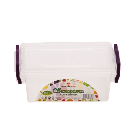 Контейнер пищевой 600мл 17,5*11,3*6,5см пластик мультибокс СВЕЖЕСТЬ прозрачный (80)