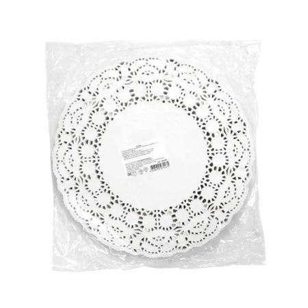Салфетки сервировочные набор 250шт 26см бумага ажурная (8)