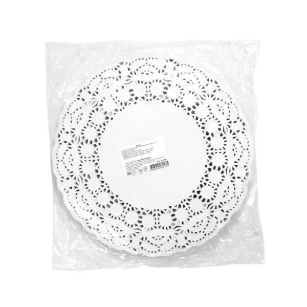 Салфетки сервировочные набор 250шт 26см бумага ажурная (8)