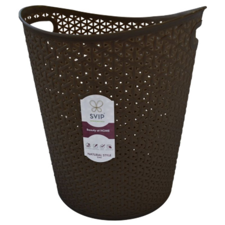 Корзина для бумаг 13л 28,5*27,5*32см пластик Soul венге (8)