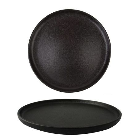 Тарелка мелкая 21см керамика Black Stone десертная (36)