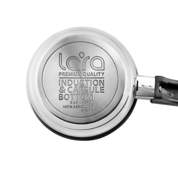 Ковш 650мл нерж.сталь Promo без крышки 12см h6см бакел.ручка LR03-18 (12)