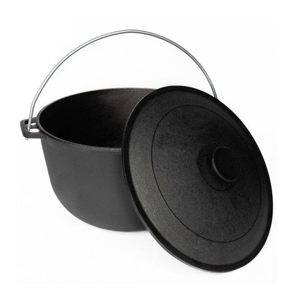 Казан чугун 6л с крышкой 26см h15,5см Туризм (1)