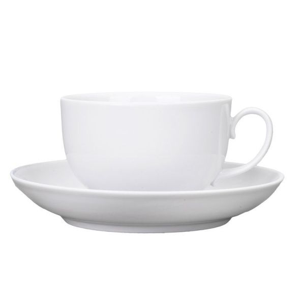 Чайный набор 2пр фарфор на 1 персону 210мл белый Янтарь (12)