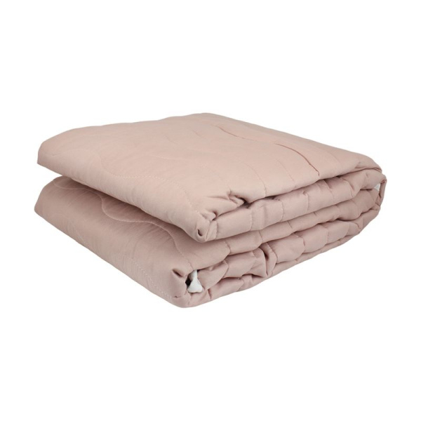 Покрывало 217*240 микрофибра однотонное стеганное Пыльная роза 15-1512