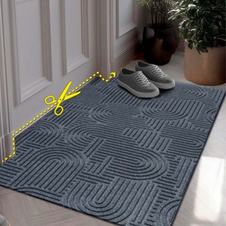 Коврик придверный 67*120см полиэстер/ПВХ влаговпитывающий ЛАБИРИНТ icarpet  с тиснением серый 01 S