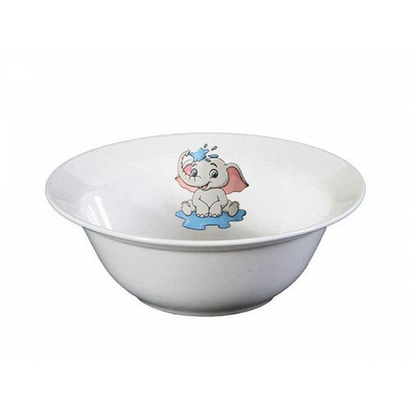 Миска детская глубокая 400мл 17,5см фарфор СЛОНЁНОК (12/72)