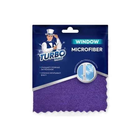 Салфетка для окон 30*30см микрофибра TURBOMAG WINDOW (48)